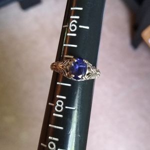 Womens sterling silver amethyst ring